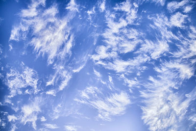 Low angle view of clouds in sky