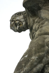 Low angle view of statue against clear sky