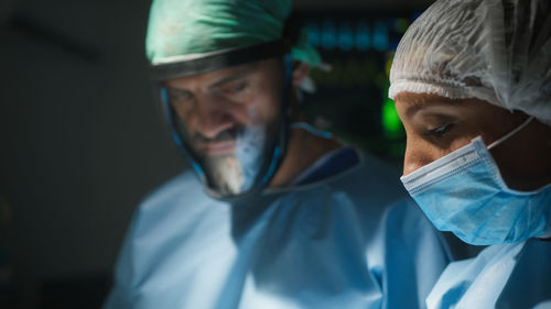 Veterinary doctor at work in the operating room