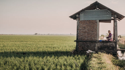 Scenic view of agricultural field 