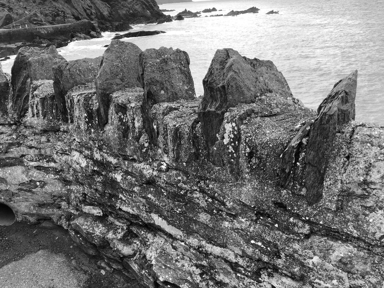 ROCK FORMATIONS ON SHORE
