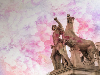 Low angle view of statue