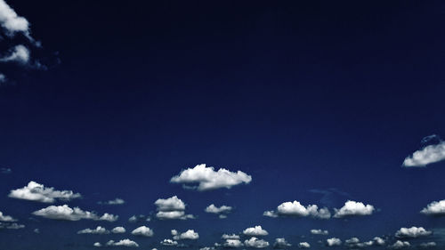 Low angle view of clouds in blue sky