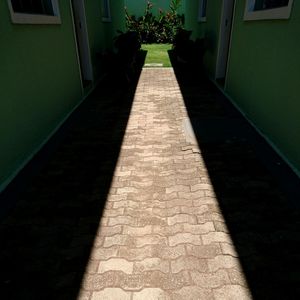 Cobblestone walkway