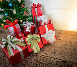 Close-up of christmas decoration in box