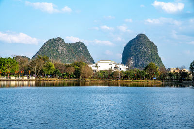 Mountains and lakes in guilin, guangxi, china