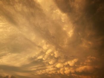 Low angle view of sky during sunset