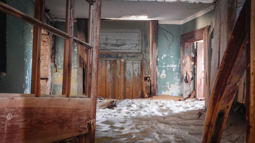 Sand in abandoned house