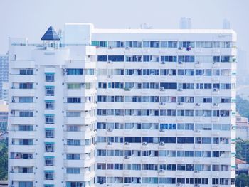 Low angle view of modern building against sky