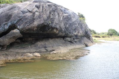 Rocks in sea