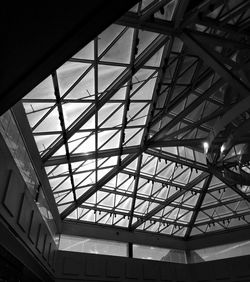 Low angle view of skylight