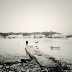 View of boats in lake