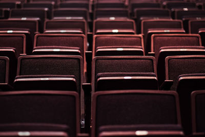 Full frame shot of empty seats