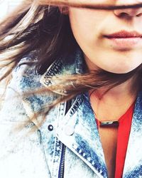 Close-up of young woman