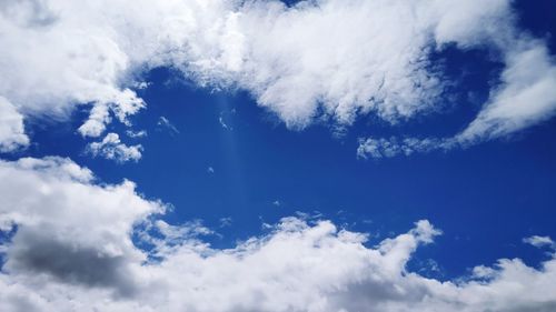 Low angle view of clouds in sky