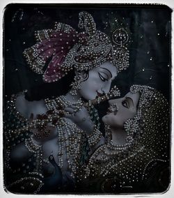 High angle view of woman wearing mask