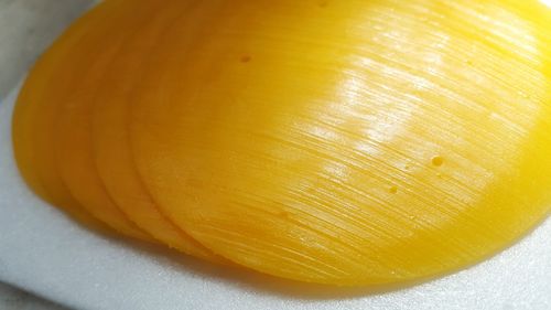 Close-up of lemon on table