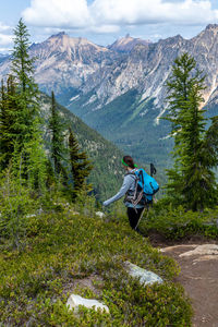 Hiking scenes in the beautiful north cascades wilderness.