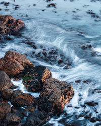 Rocks in sea