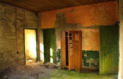 Interior of abandoned house