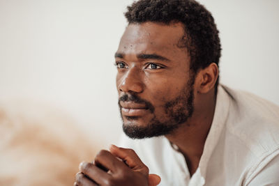 Close-up portrait of young man