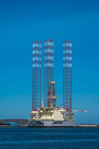 The oilrig noble interceptor in grenaa harbour, denmark