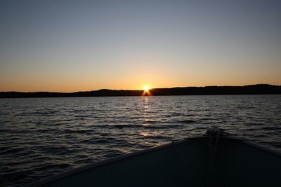 Scenic view of sunset over sea