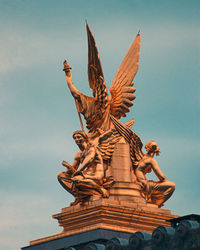 Low angle view of angel statue