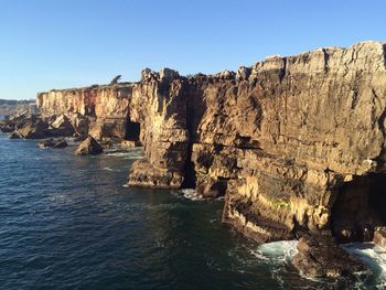 Rock formations in sea