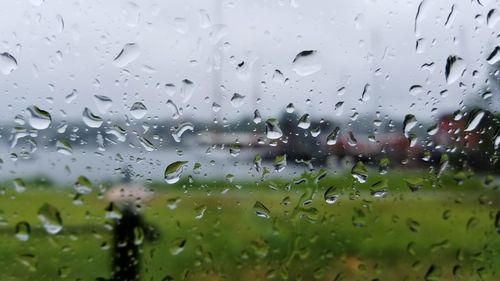 Raindrops on glass window