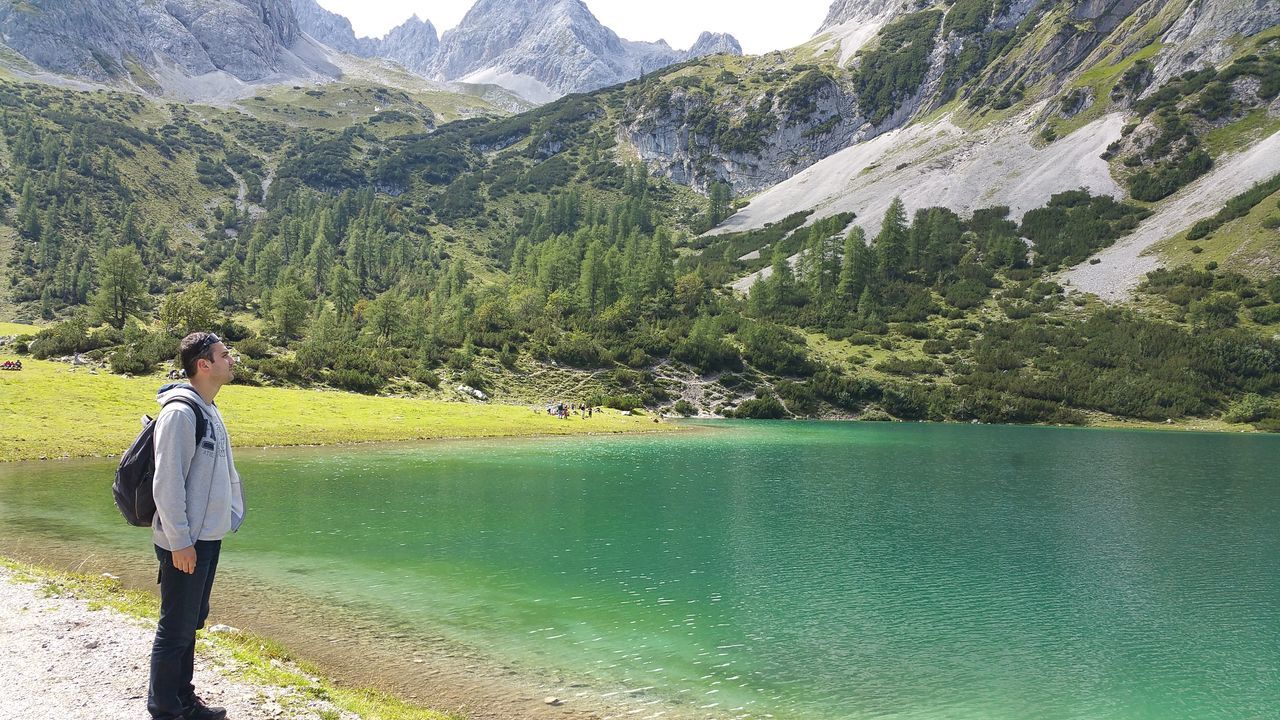 Man beside the lake