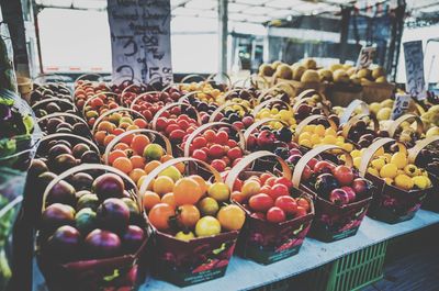 Fruits for sale at market stall