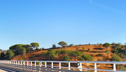 Landscape against blue sky 