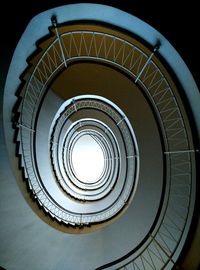 Low angle view of spiral staircase