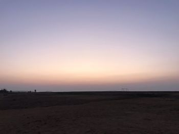 Scenic view of silhouette landscape against sky during sunset