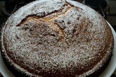 High angle view of bread on table