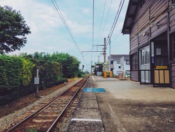 Railroad track at railroad station