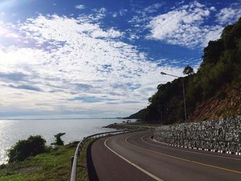Country road passing through mountains