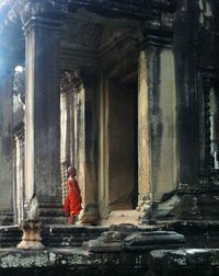 Group of people sitting in temple
