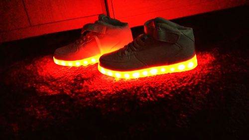 Close-up of red wall