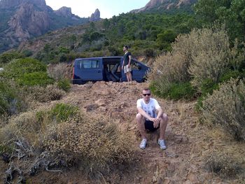 Man standing on mountain