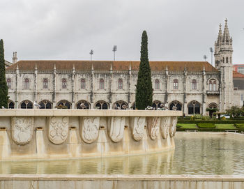 Fountain in front of building