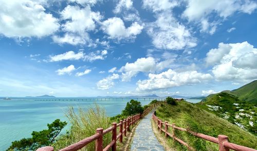 Panoramic view of sea against sky