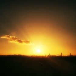 Scenic view of landscape at sunset