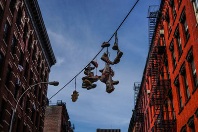 Low angle view of buildings against sky