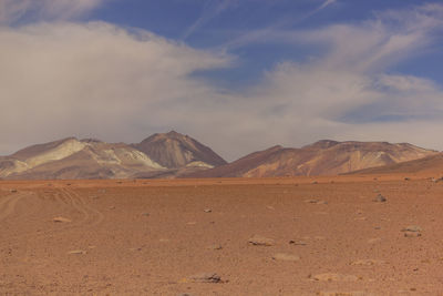 Scenic view of desert against sky