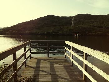 Pier leading to lake