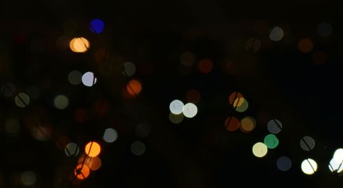 Defocused lights at night