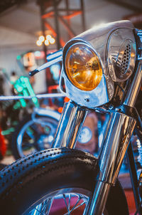 Close-up of bicycle wheel