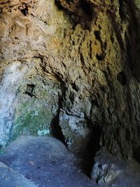 Rock formations in cave